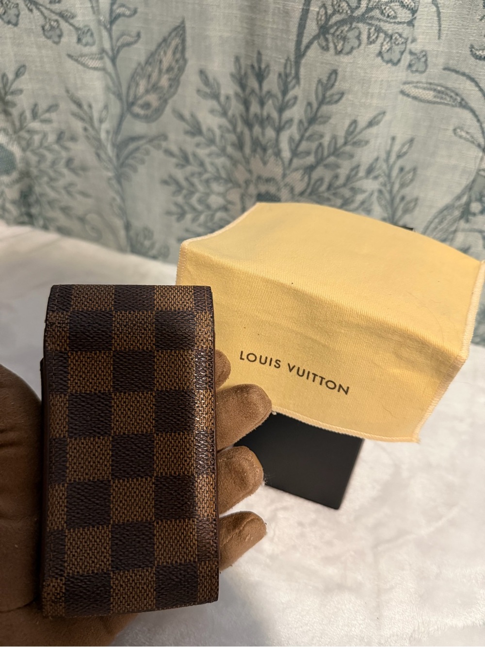 Louis Vuitton Damier Ebene cosmetic/cigarette box Case - Brown checkered design - Picture 4 of 10
